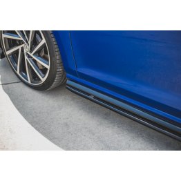 Накладки сплиттеры на пороги на VW Golf VII R / GTI рестайл